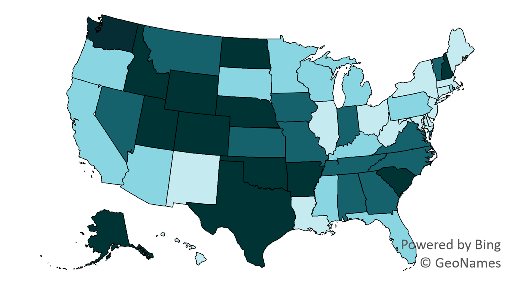 Map showing Figure 4. Geographic Variation of Women’s Adjusted Marriage Rate Among States, 2022