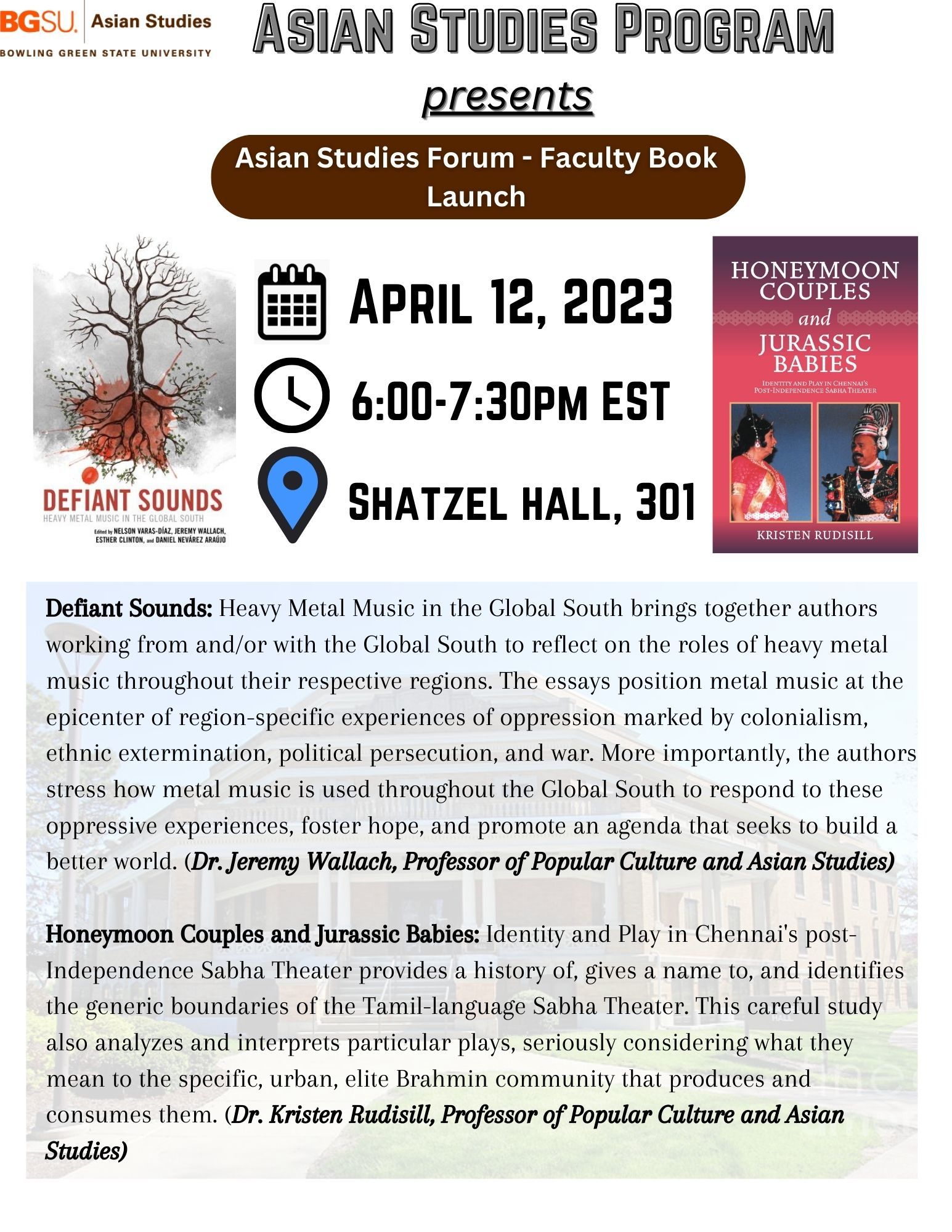Asian Studies Forum - Faculty Book Launch