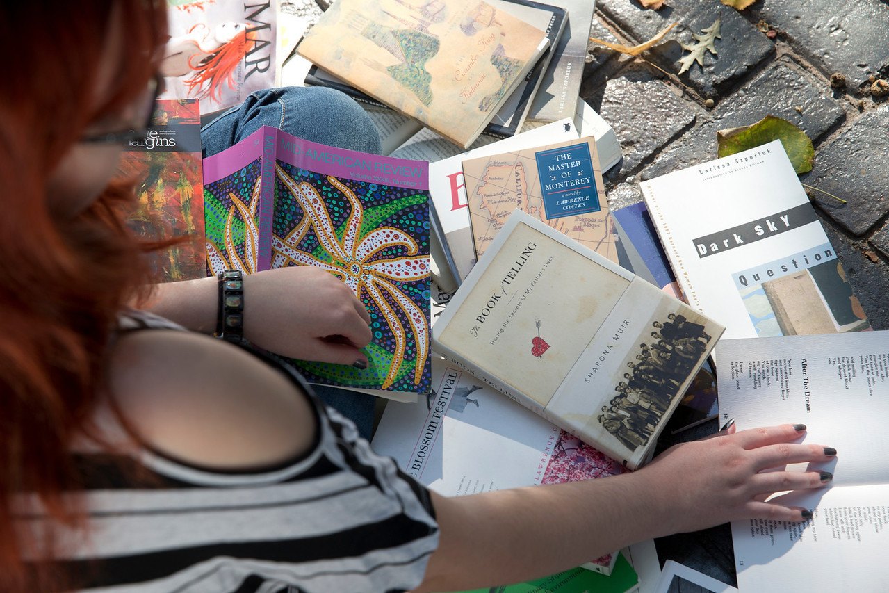 BGSU creative writing MFA students are surrounded by literature or poetry, including the national Mid-American Review.