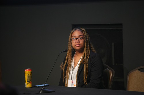 Aarian Lynn at the "At the Margins of Law, Policy, Activism, and Politics" Panel