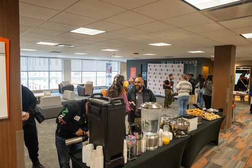 Conference Attendees in the Lobby