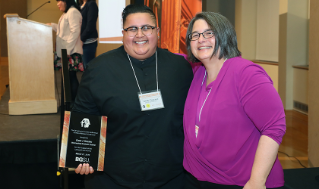 Outstanding Graduate Student Award winner Cindy J. Toscano and Dr. Susana Peña, Director School of Cultural and Critical Studies