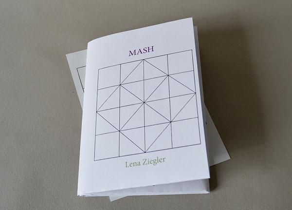 The cover of Lena's chapbook, MASH