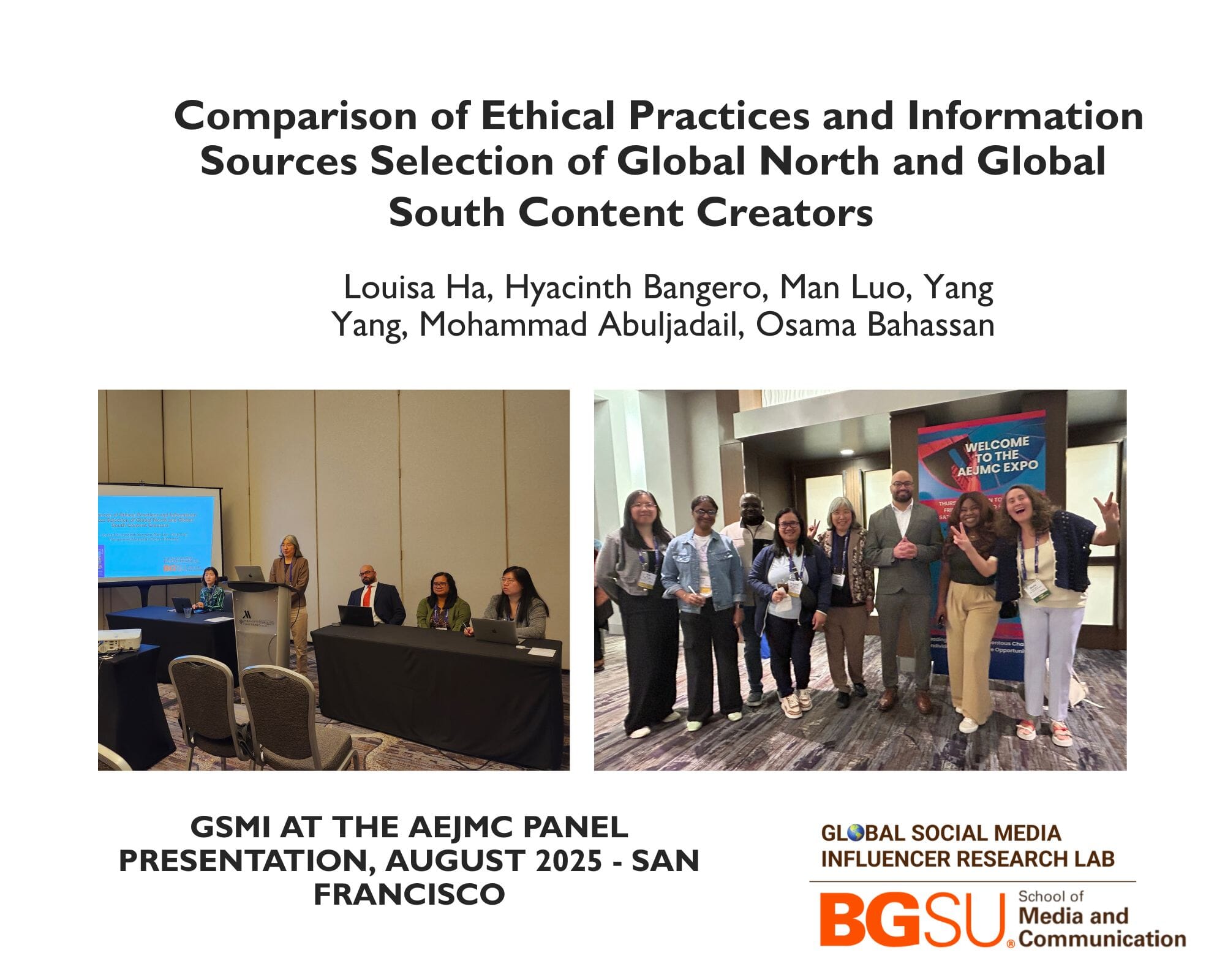 GSMI lab present at the August 2025 AEJMC Conference