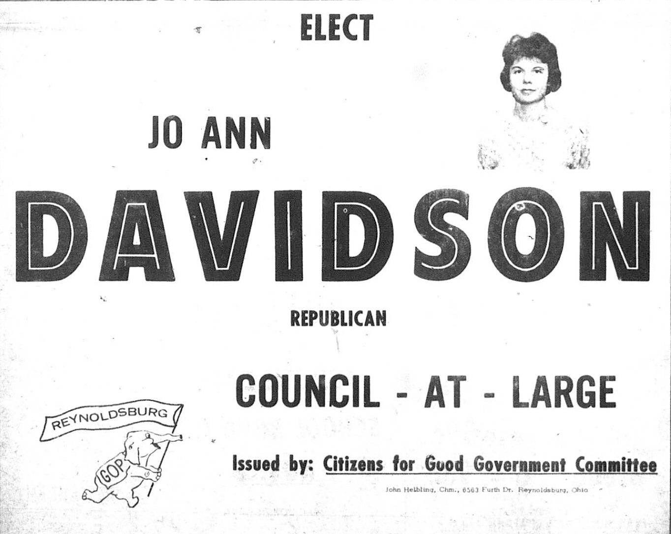 Newspaper ad for Davidson