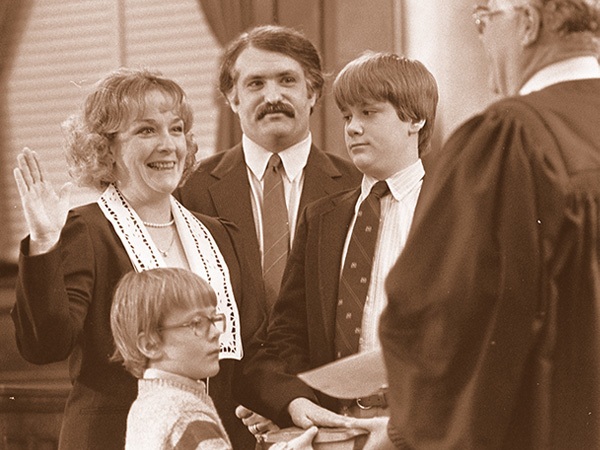 Hollister with husband and kids swearing in