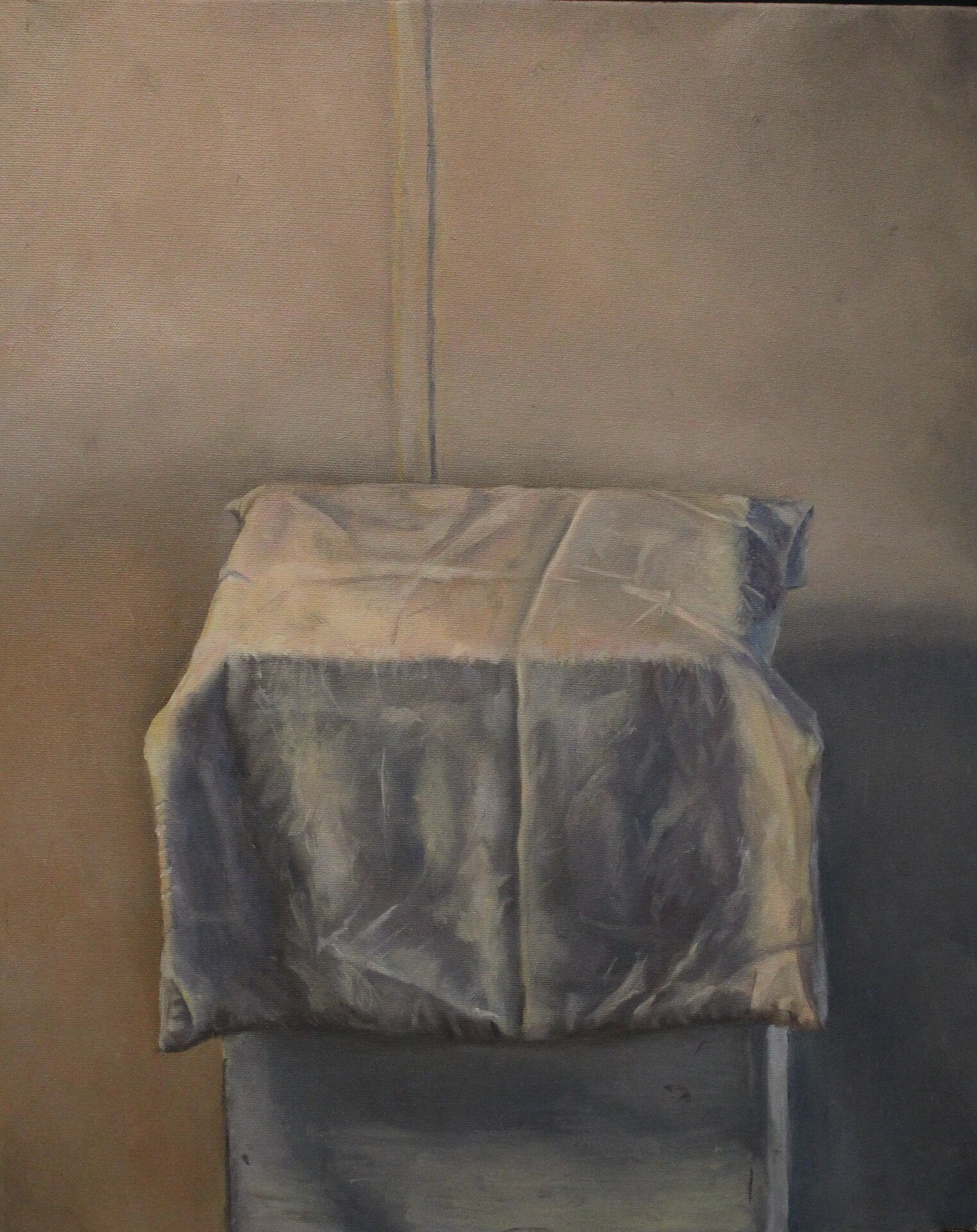 Painting of a blanket on a table