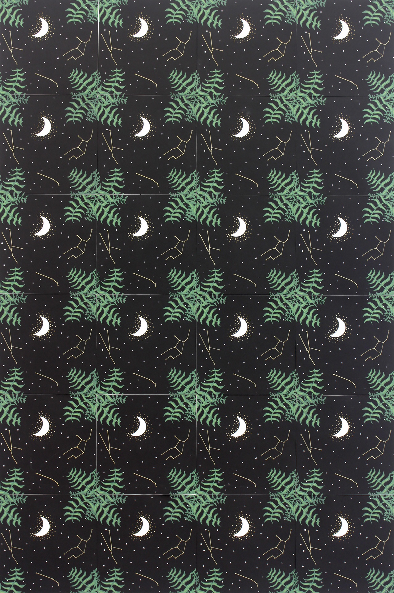Screenprint pattern of the moon