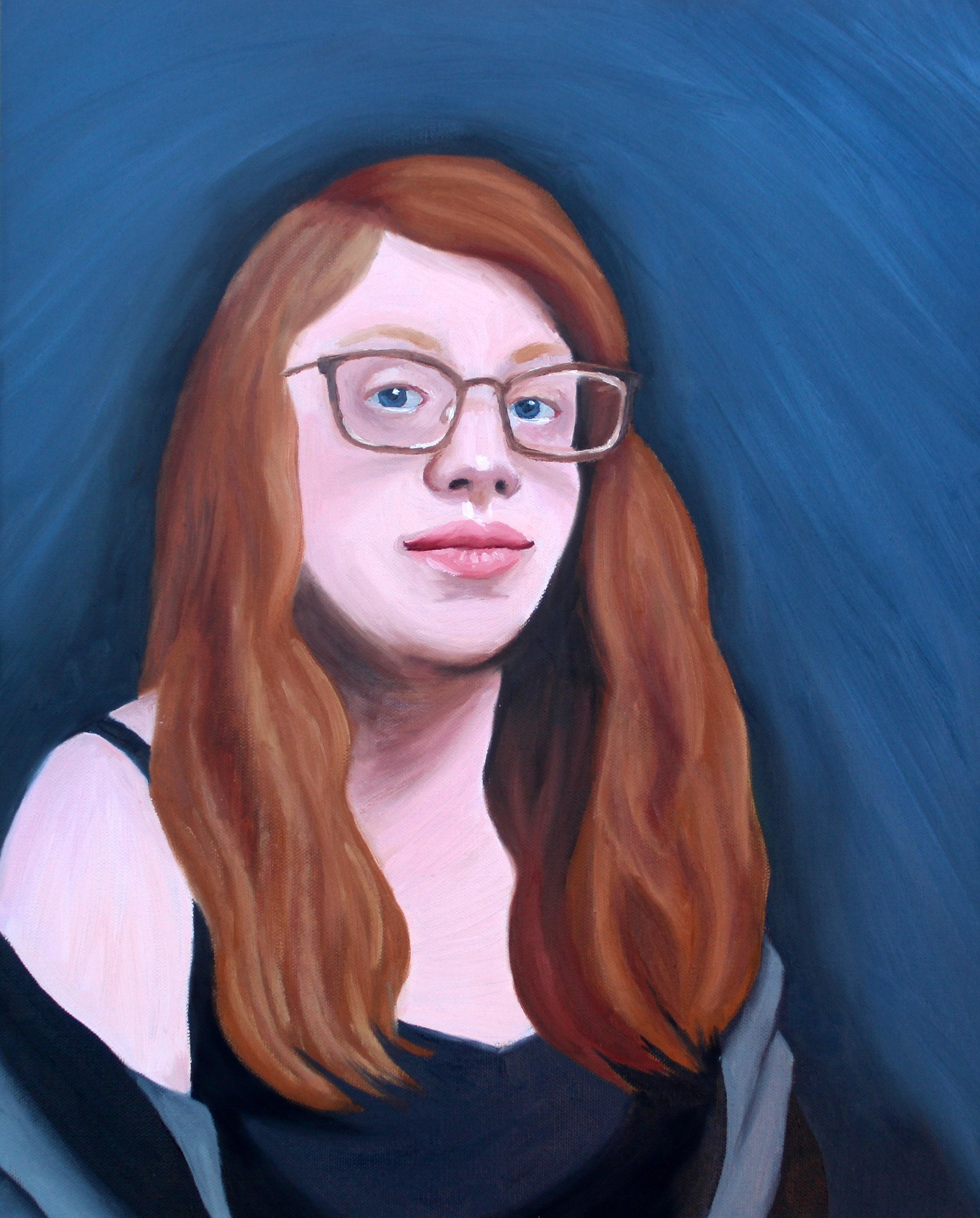 Painting of a self portrait 