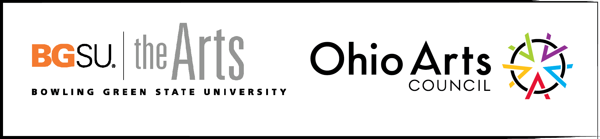 "BGSU: The Arts" and "Ohio Arts Council" logos