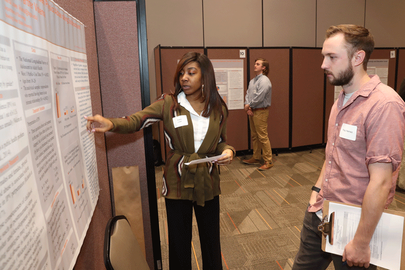 Kiana Lowe presents "The Relationship Between Physical Abuse During Childhood and Intimate Partner Violence" at 2018 Capstone Poster Session