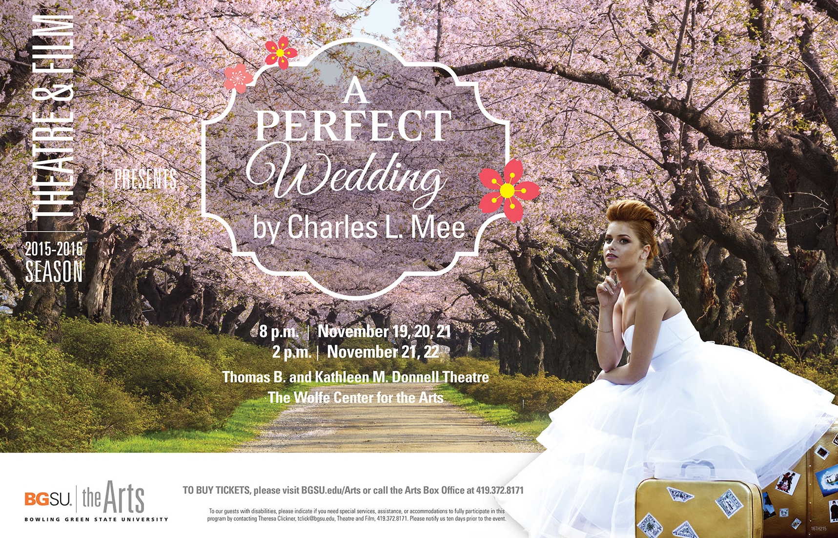 Poster for A Perfect Wedding containing a woman in a wedding dress sitting on a suitcase
