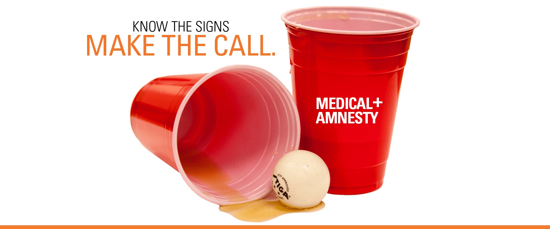 Know the Signs, make the call, Medical Amnesty +