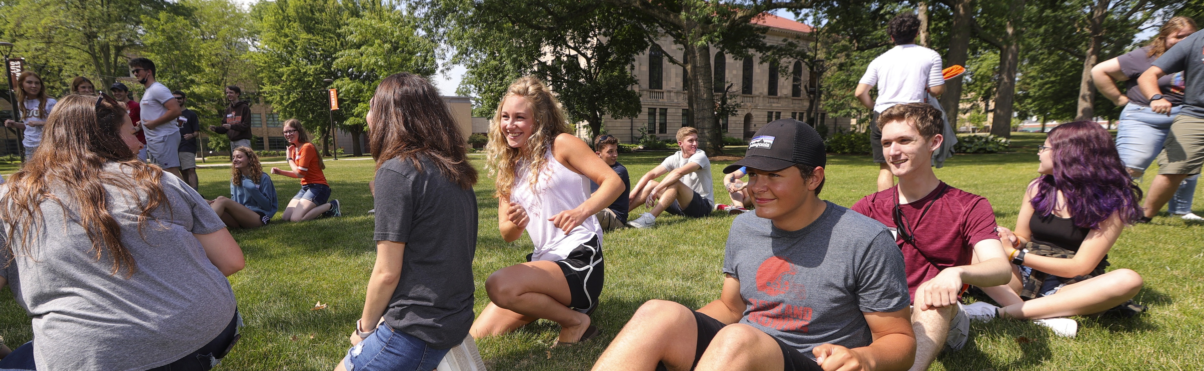 BGSU Students engaging in fun activities on campus