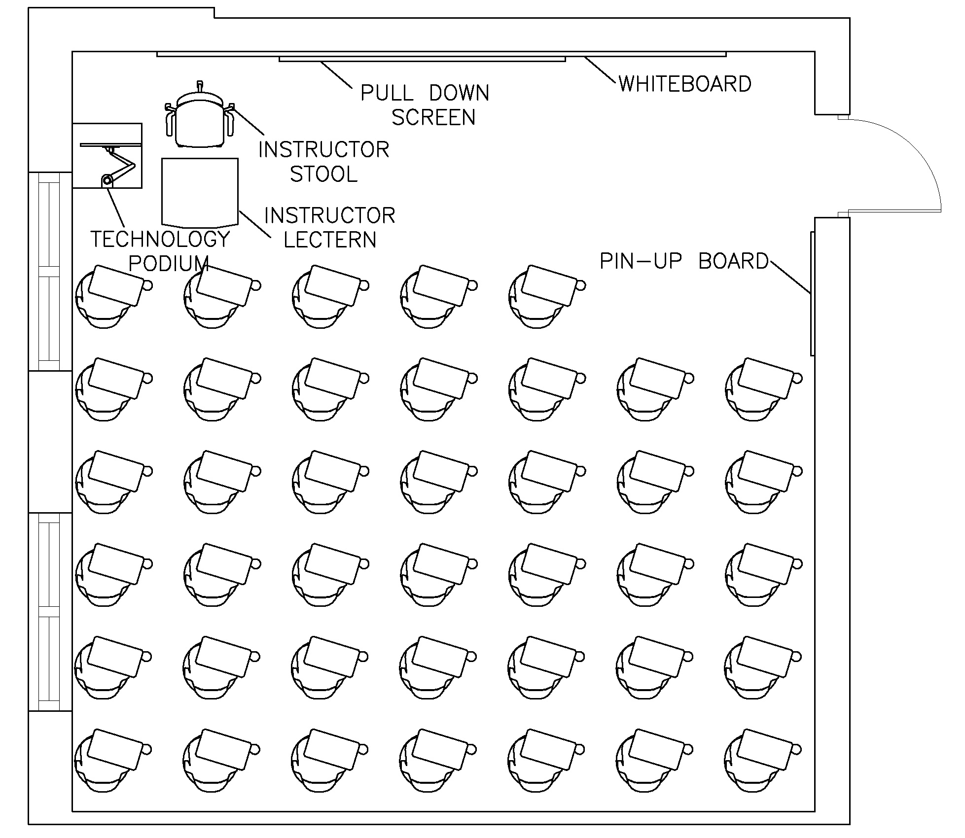 Hayes Hall 118 Diagram