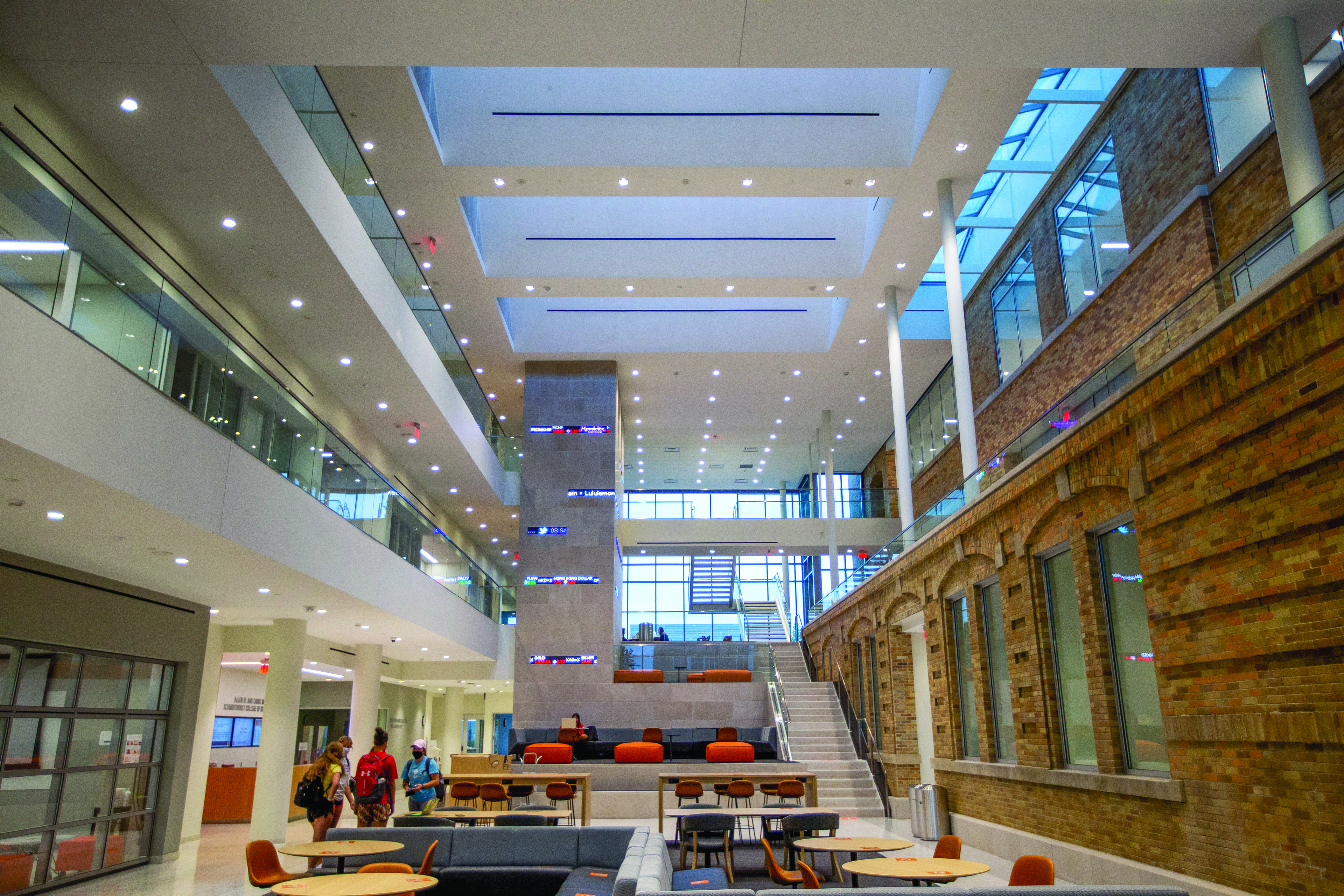 Interior of the Maurer Center, home to the Allen W. and Carol M. Schmidthorst College of Business 