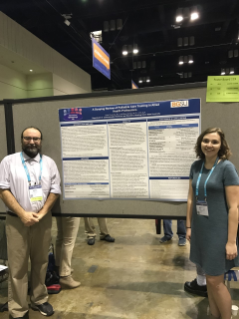 Kristi Crumrine presenting her thesis with Dr. Archer at the 2019 ASHA Convention