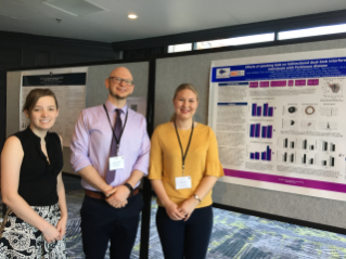 Zoe, Anna, and Dr. Whitfield at the 2018 Motor Speech Conference