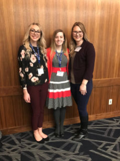 Doctoral Students Serena Holdosh, Anna Gravelin, and Zoe Kriegel attending the 2019 OSLHA Convention