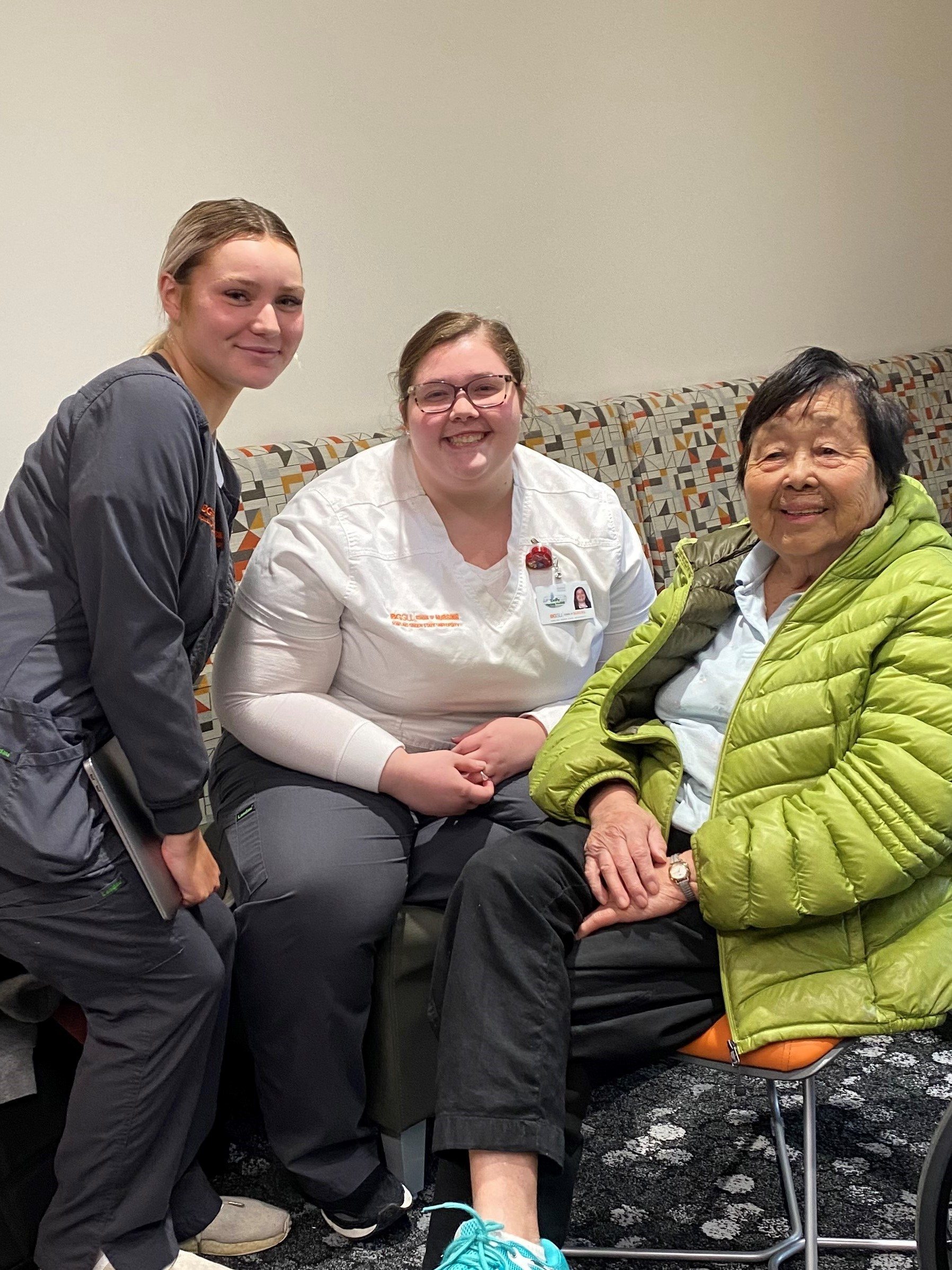 Local Nursing Home visits students they met during clinical rotations