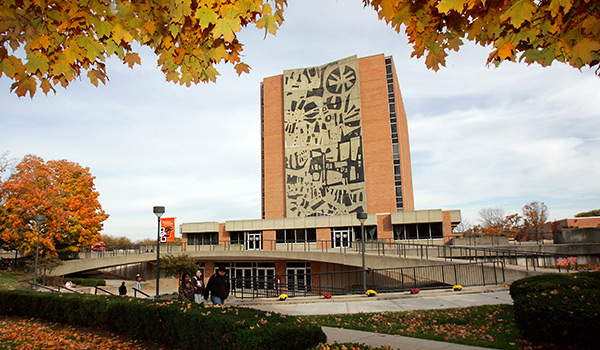 Photo of Jerome Library in the Fall