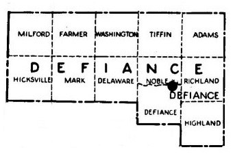 Map of Defiance County Townships