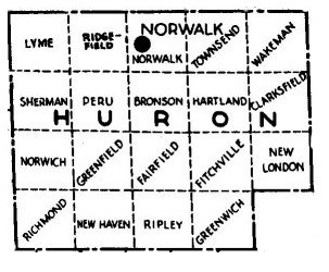 Map of Huron County Townships