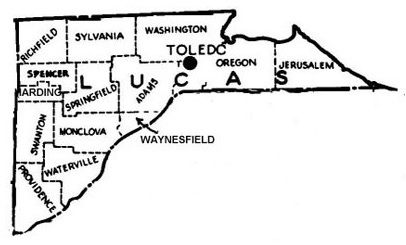 Map of Lucas County Townships