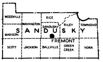 Map of Sandusky County Townships