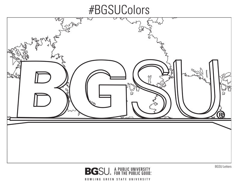 Downloadable Coloring Page BGSU Letter
