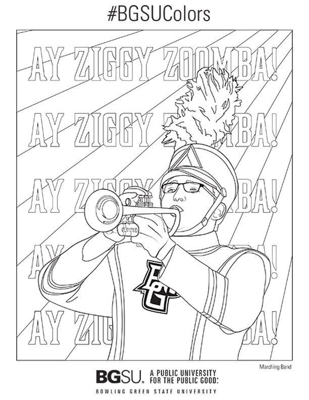 Downloadable Coloring Page Falcon Marching Band