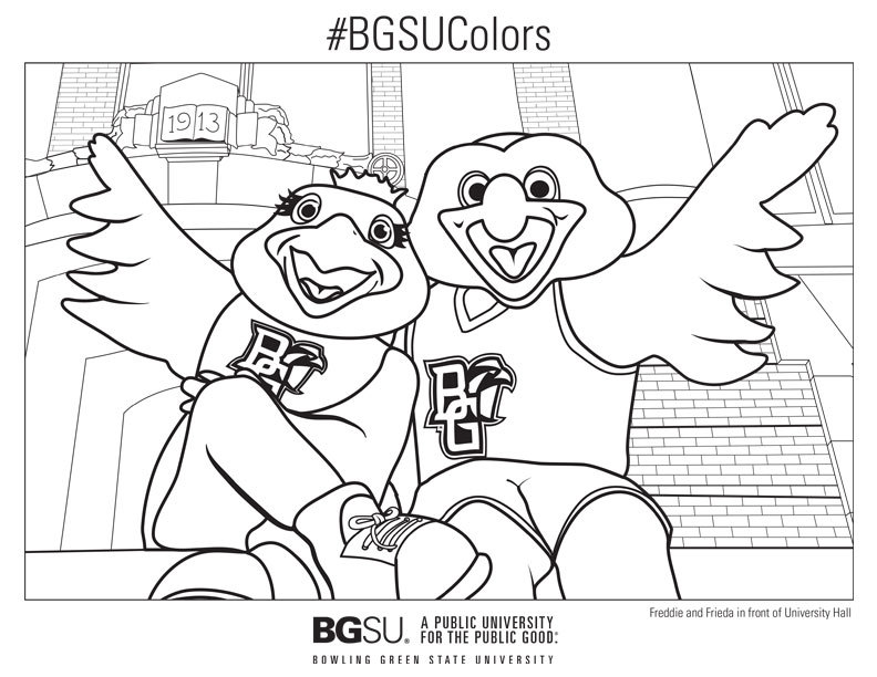 Coloring Page Freddie and Frieda Falcon