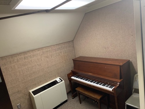 Practice rooms are available for music students