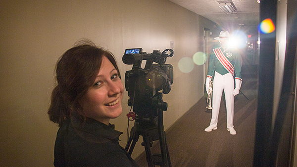 Lee-Ann Hall filming on the job at DCI