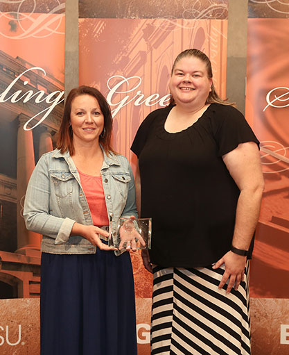 Bethany Ash (left) with her Rookie of the Year nominator Jessica Belcher