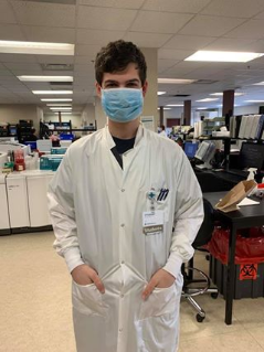 Andy Kern '19 - New Vision Labs doing clinical internship as a medical lab scientist