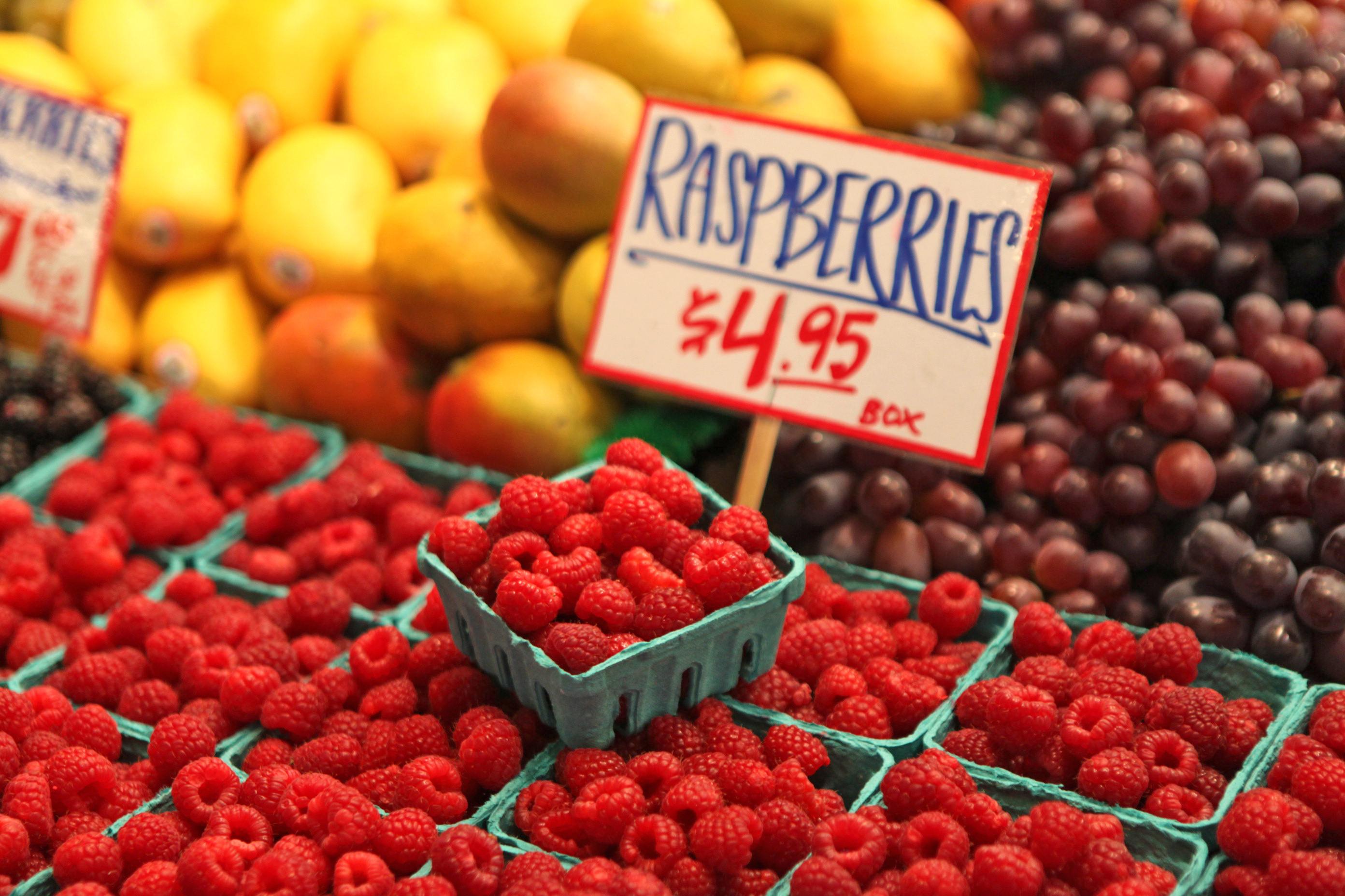 market raspberries