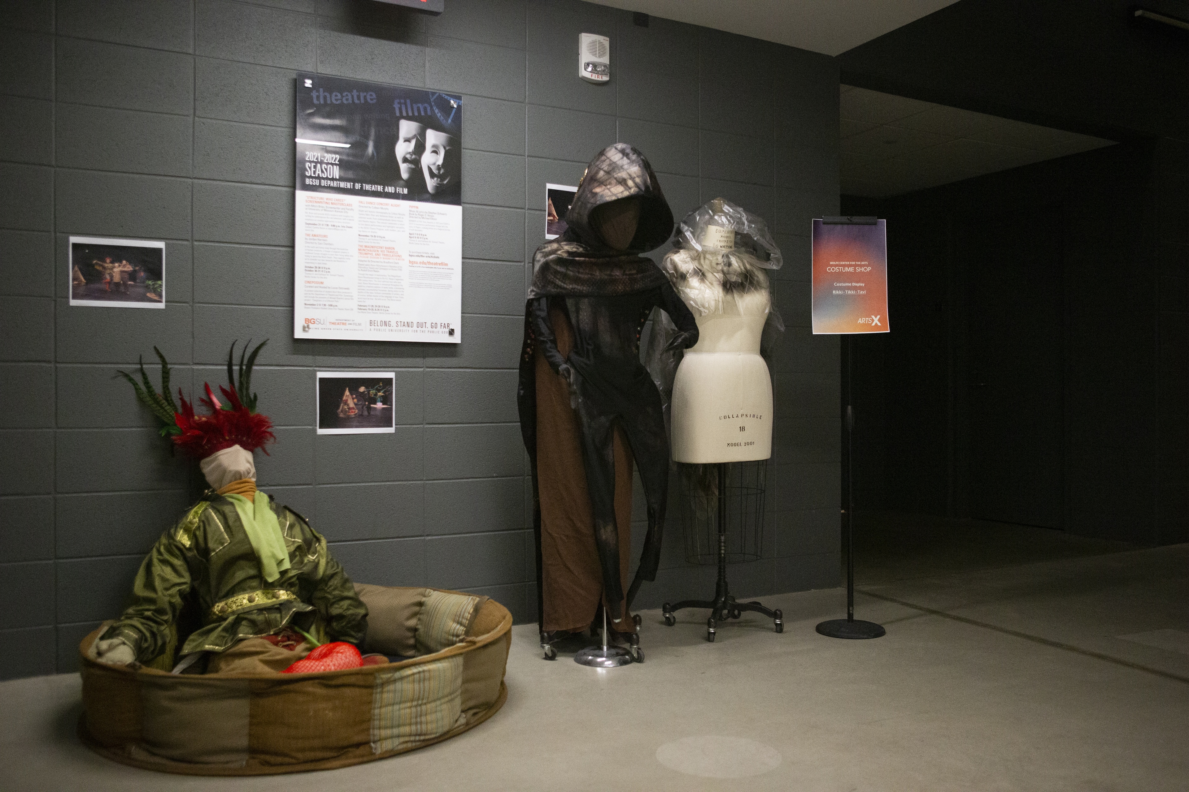 Costumes on display from the costume shop
