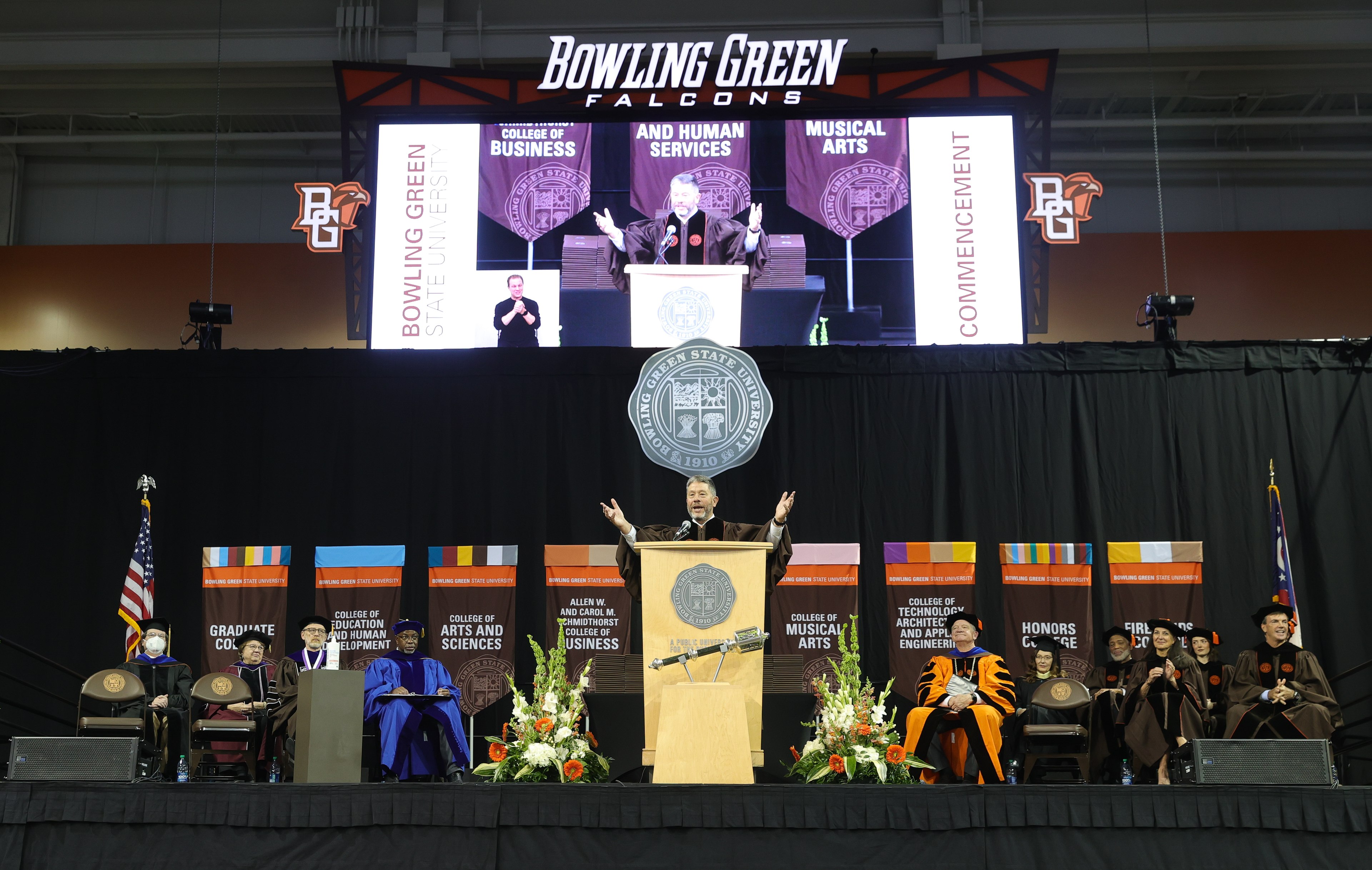 Commencement speaker Bruce Johnson ’82, president and CEO of inter-University Council of Ohio  