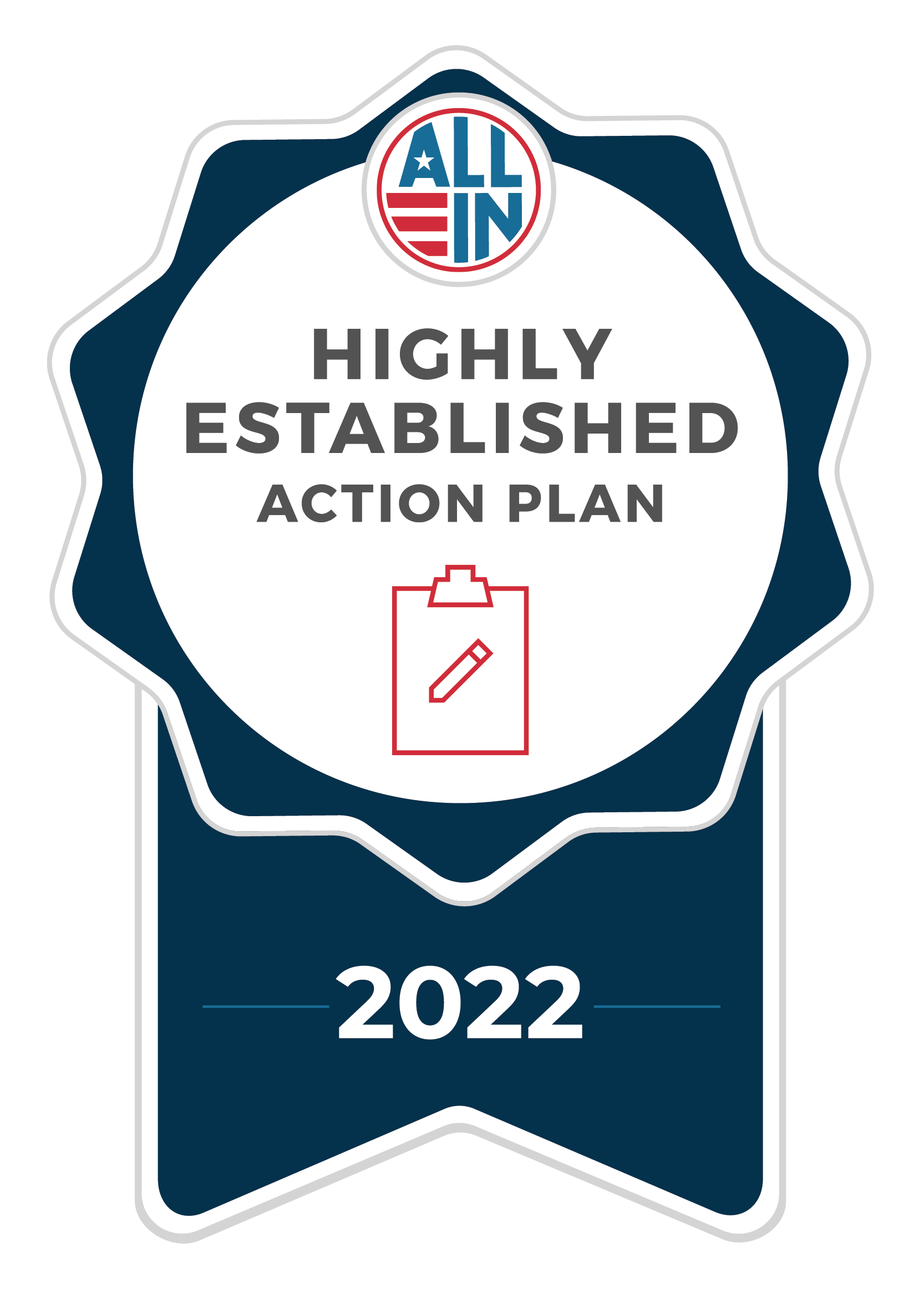 2022 ALL IN Highly Established Action Plan Seal