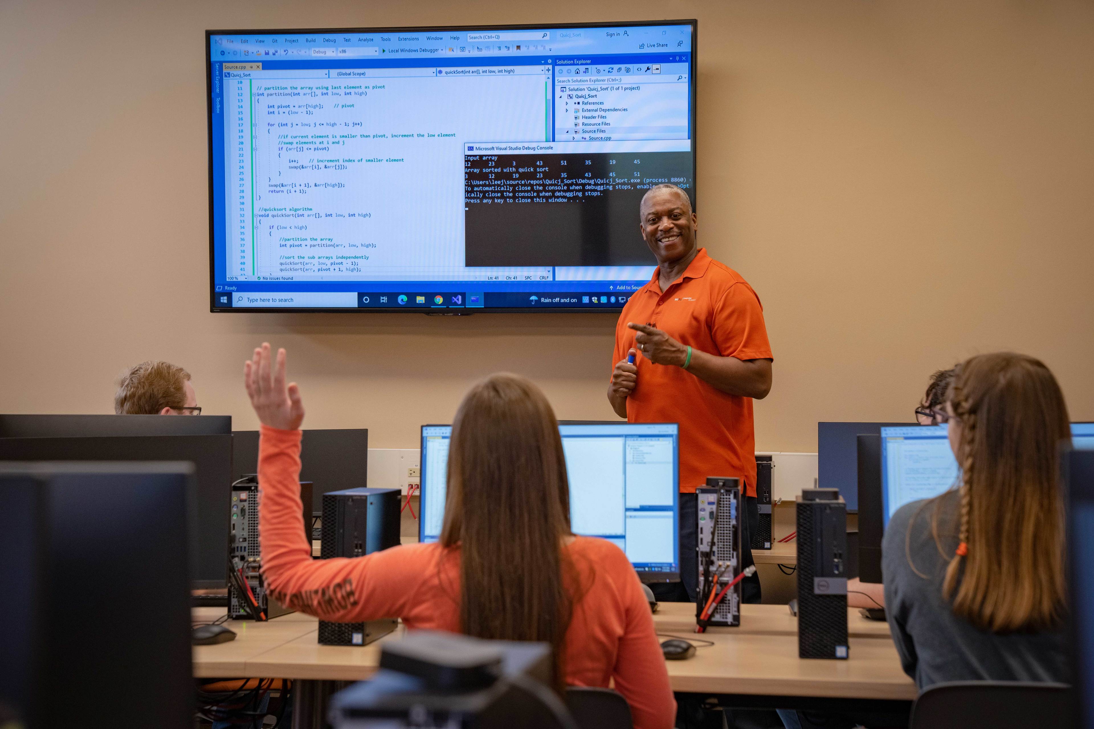 BGSU students in a computer science course.