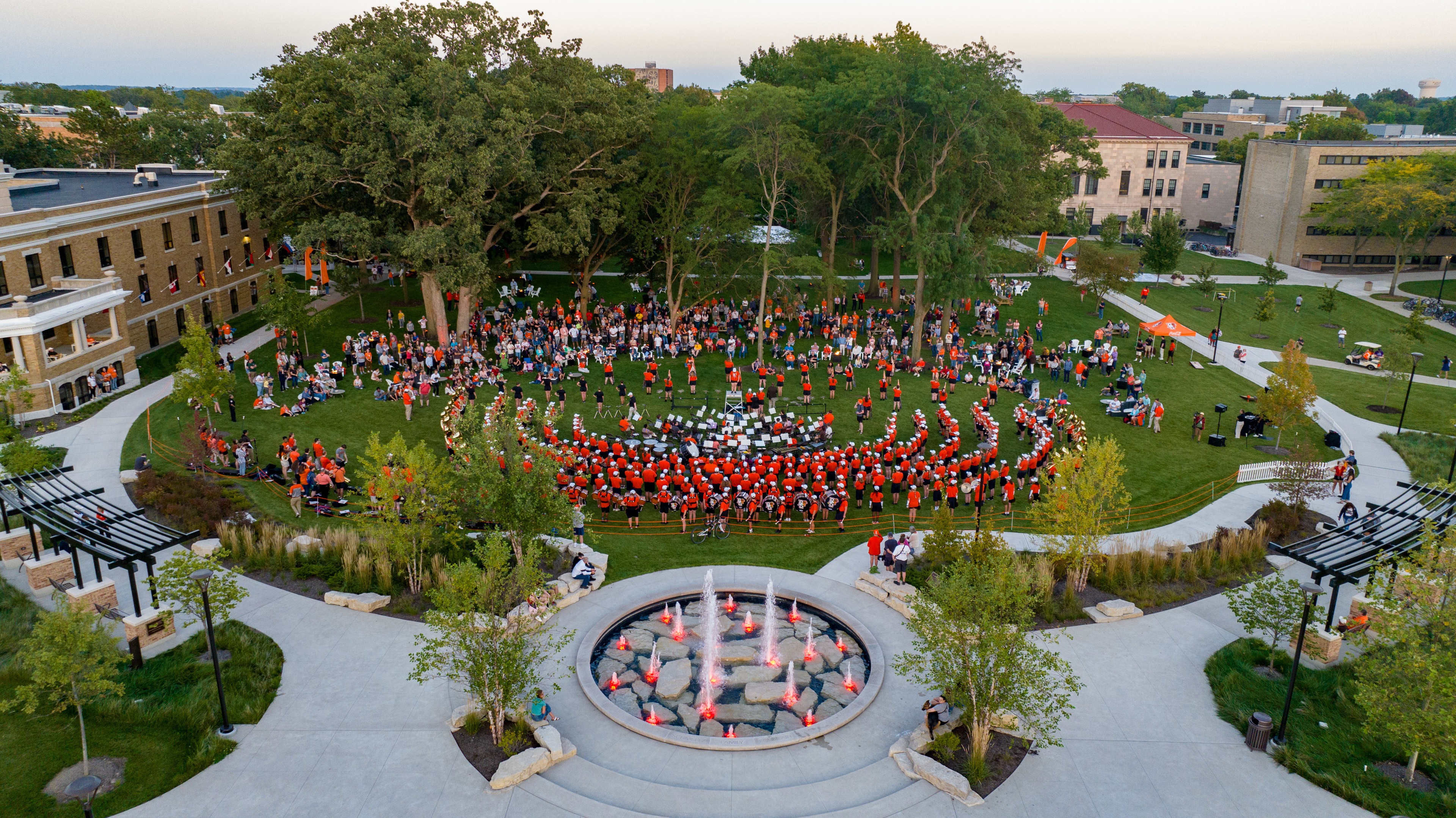 A BGSU band concert was one of the many highlights on Friday during the Welcome Back Party. 