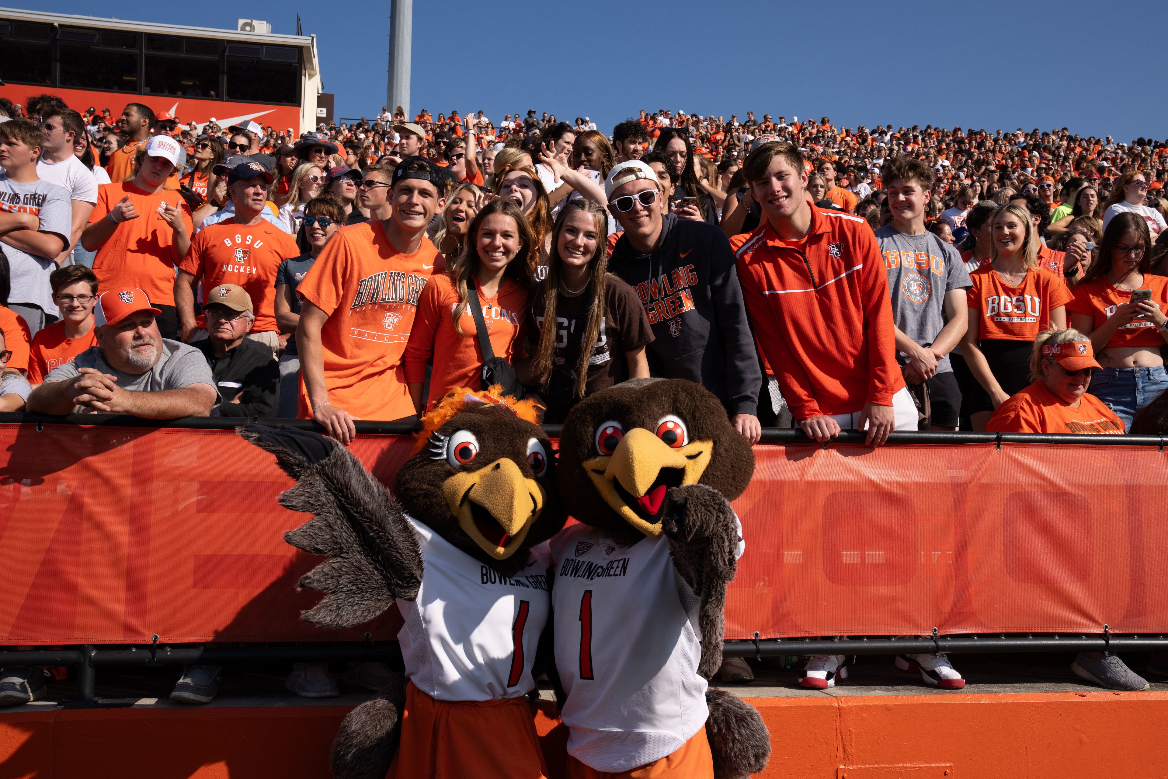 BGSU student section at Doyt L. Perry Stadium 