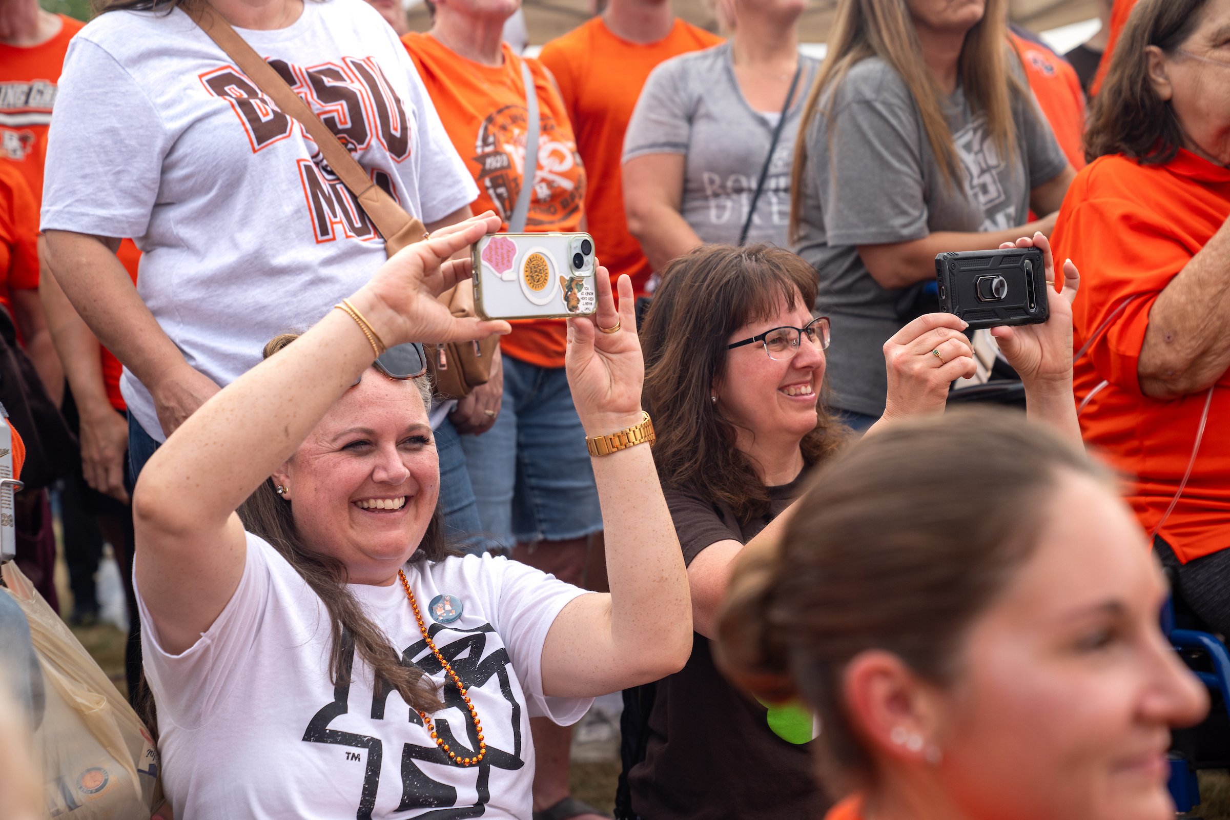 People capture memories on their phone 