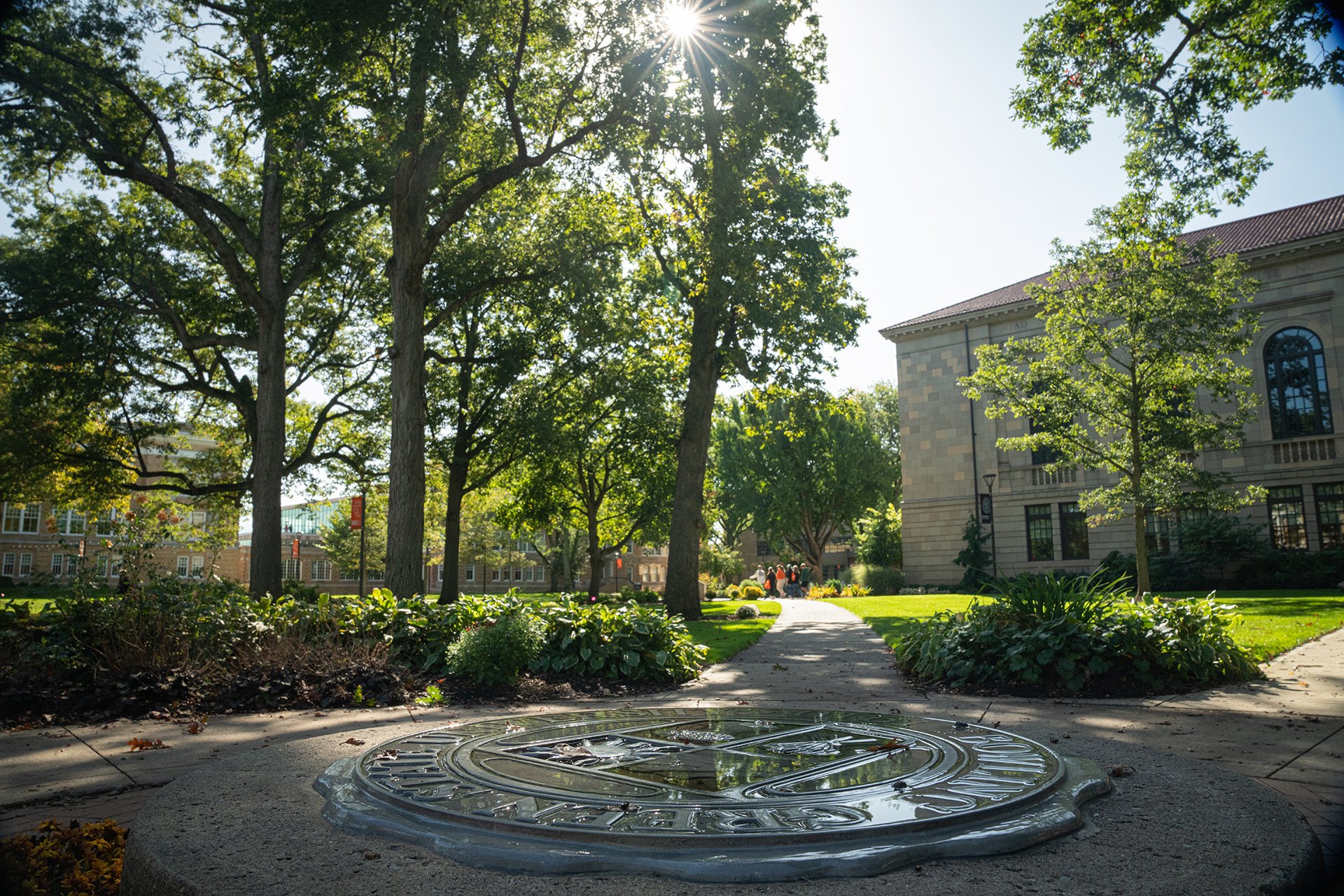 A photo of the University seal 