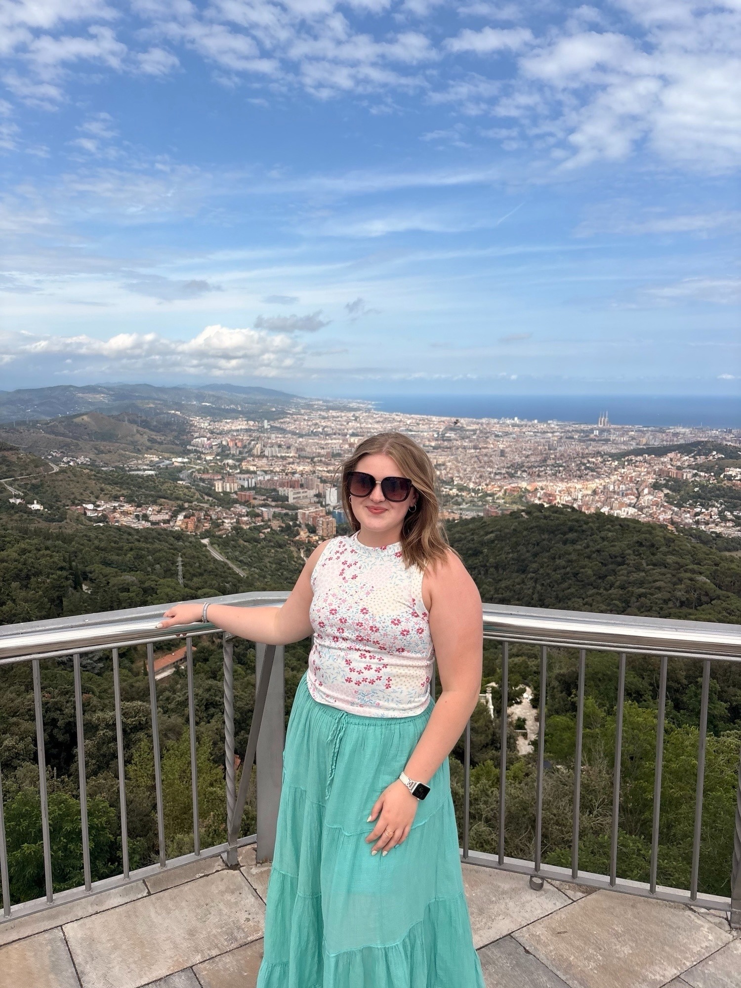 A person poses for a picture in Spain