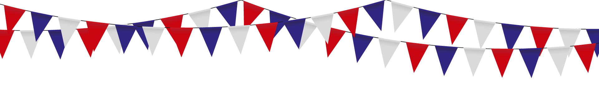 Red, white, blue flags