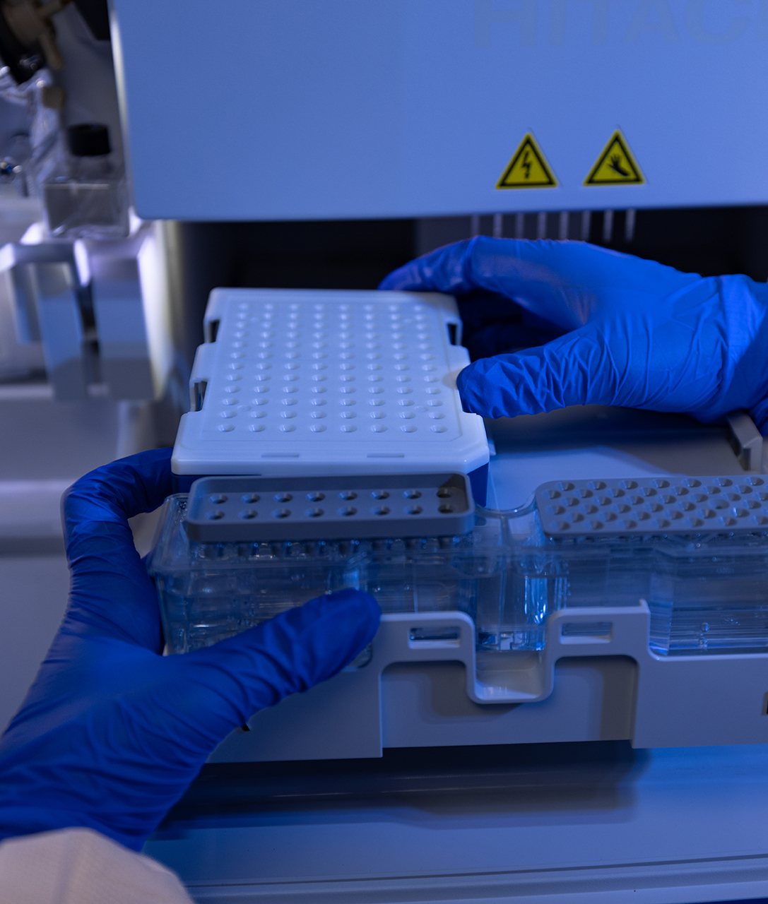 Close up of equipment in a BGSU forensic science lab