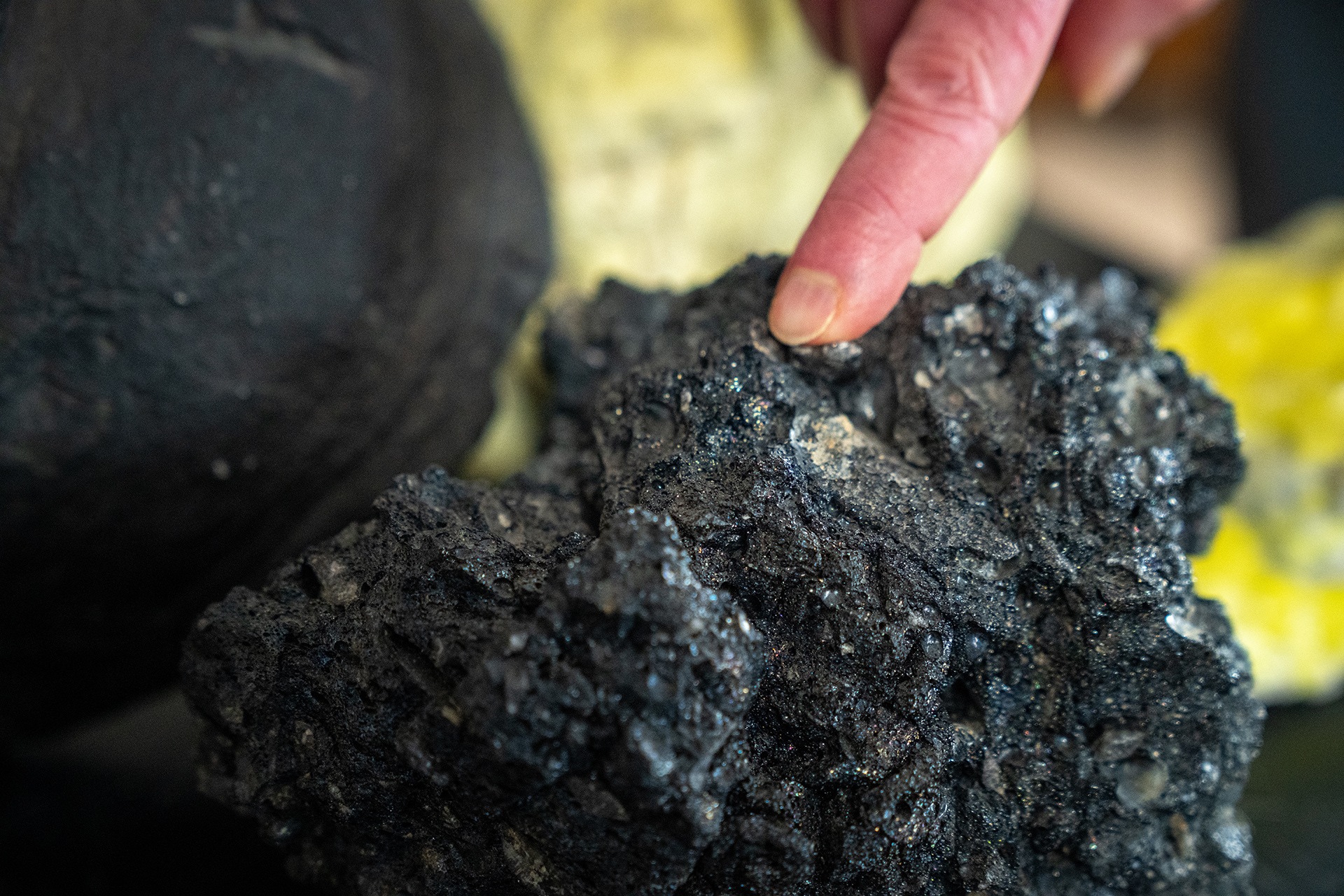 A sample of volcanic rock.