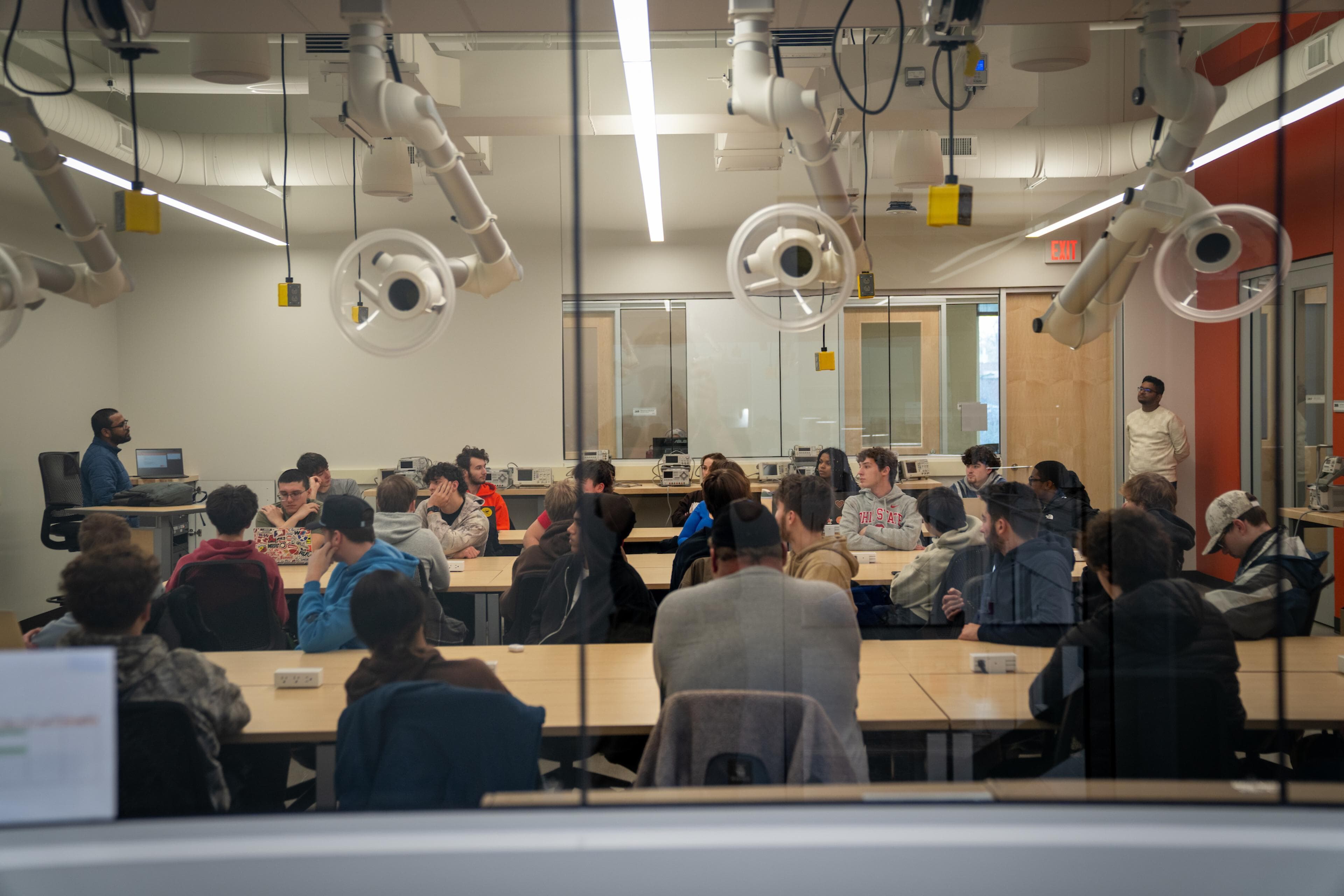 Students in BGSU engineering class